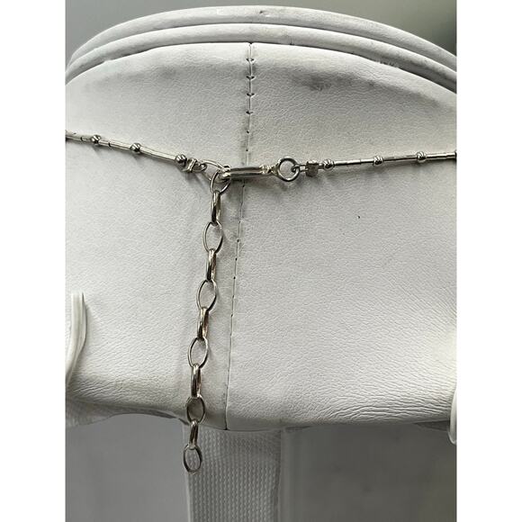 SM Designer Signed Mexico Sterling Silver 925 Spear Spike Bib Fringe Necklace - Picture 4 of 10